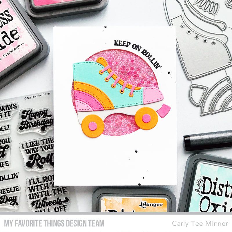 My Favorite Things Let the Good Times Roll Roller Skate Clear Stamps and Dies Keep On Rollin | color-code:alt1