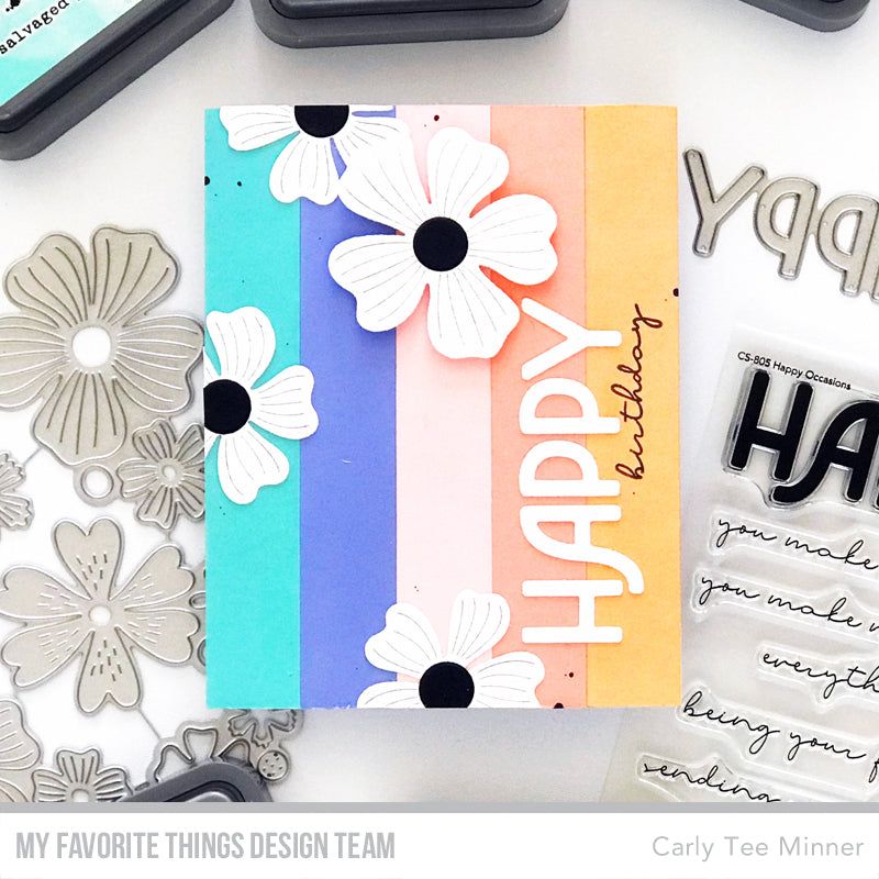 My Favorite Things Bold Blooms Dies Die-Namics mft2564 Bold Lines HBD | color-code:alt2