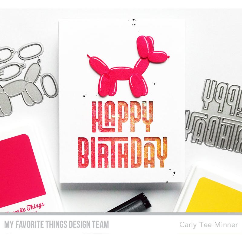 My Favorite Things Balloon Animal Dies Die-Namics mft2741 HBD | color-code:alt1