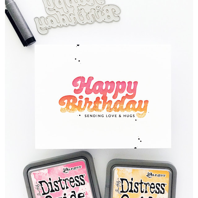 Simon Says Stamp Bubble Script Birthday Wafer Dies 1162sd Birthday Card | color-code:ALT03