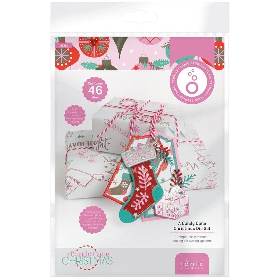 Tonic Candy Cane Stamps Dies And Stencils Bundle Dies