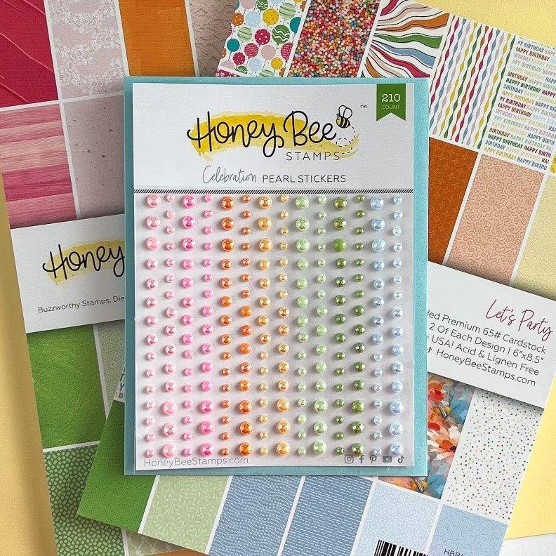 Honey Bee Celebration Pearl Stickers hbgs-prl17