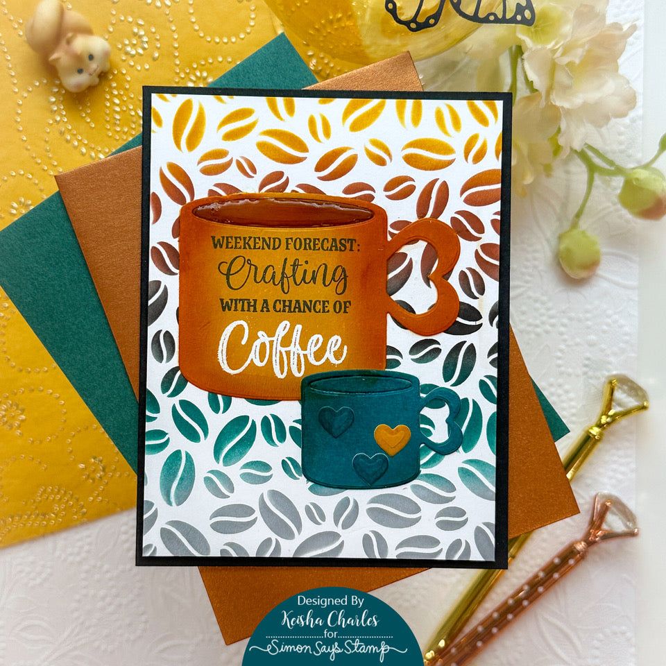 Simon Says Clear Stamps Coffee Time 2071ssc Stamptember Coffee Card