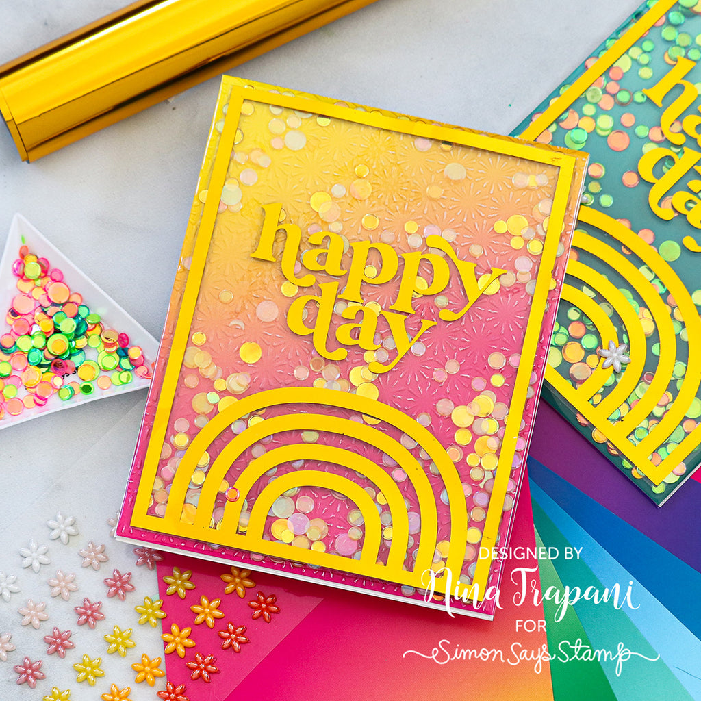 Simon Says Stamp Bold Brights Color Blend Cardstock Assortment ssp1030 Sunny Vibes Happy Day Card | color-code:ALT05