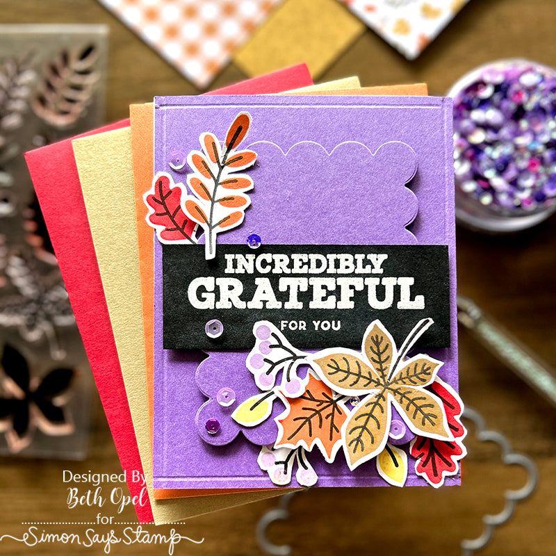 Simon Says Stamp Cozy Autumn Hugs Wafer Dies sssd112866c Grateful Card | color-code:ALT01