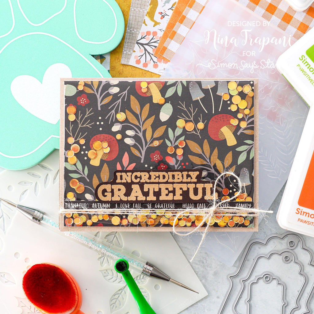 Simon Says Stamp Cozy Autumn Hugs Wafer Dies sssd112866c Grateful Card | color-code:ALT02