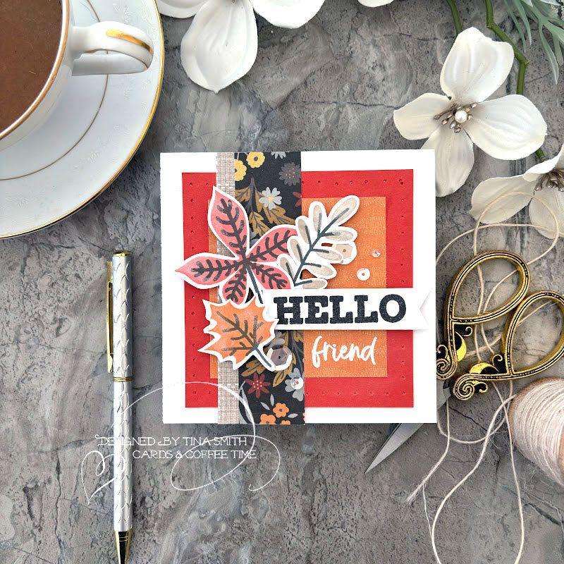 Simon Says Stamp Cozy Autumn Hugs Wafer Dies sssd112866c Hello Card | color-code:ALT06