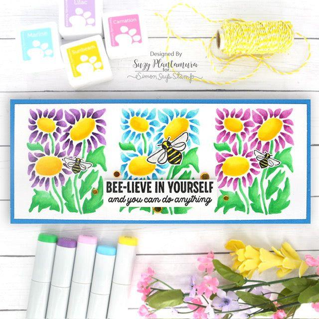 Simon Says Stamp Bee Happy Wafer Dies sssd112863c Encouragement  Card | color-code:ALT03