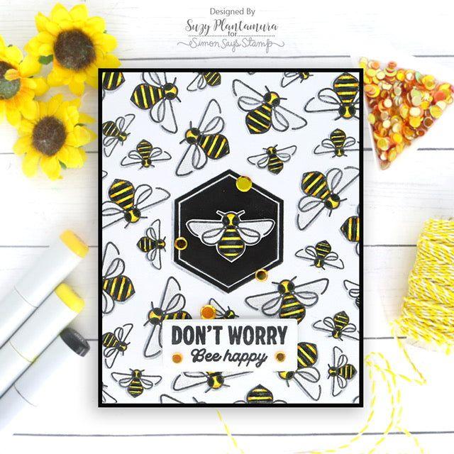 Simon Says Stamp Bee Happy Wafer Dies sssd112863c Bee Happy Card | color-code:ALT04