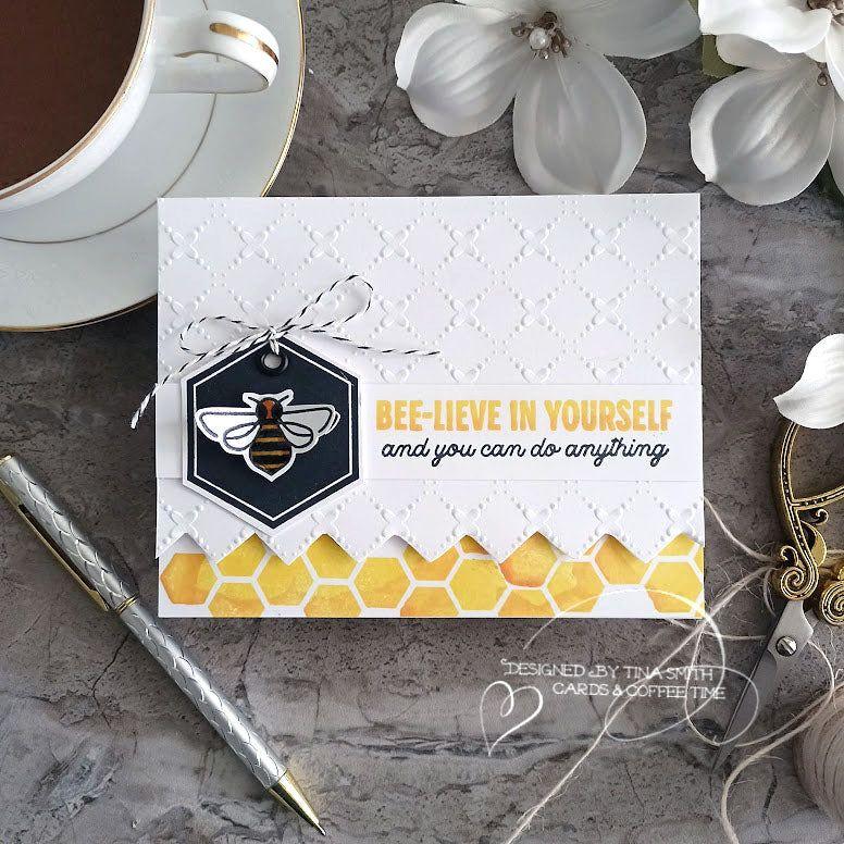 Simon Says Stamp Bee Happy Wafer Dies sssd112863c Encouragement Card | color-code:ALT01