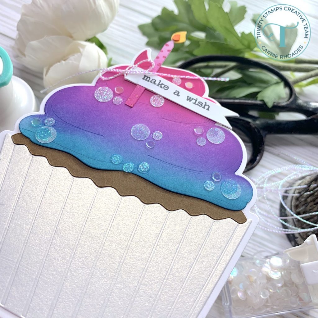 Trinity Stamps Moonlight Confetti Embellishment Box tsb-371 Make A Wish Cupcake Card | color-code:ALT01