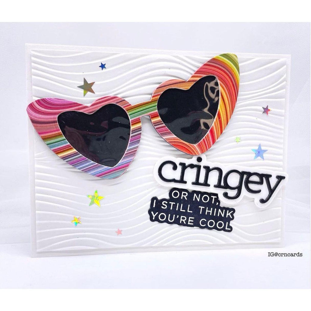 CZ Design Cringey Wafer Dies czd244c Stamptember Friend Card