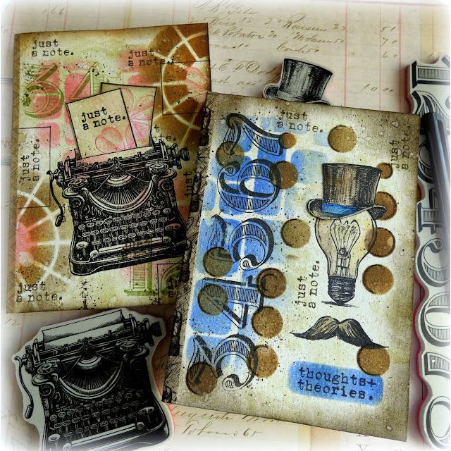 Tim Holtz Layering Stencil Labels ths178 just a note | color-code:ALT01