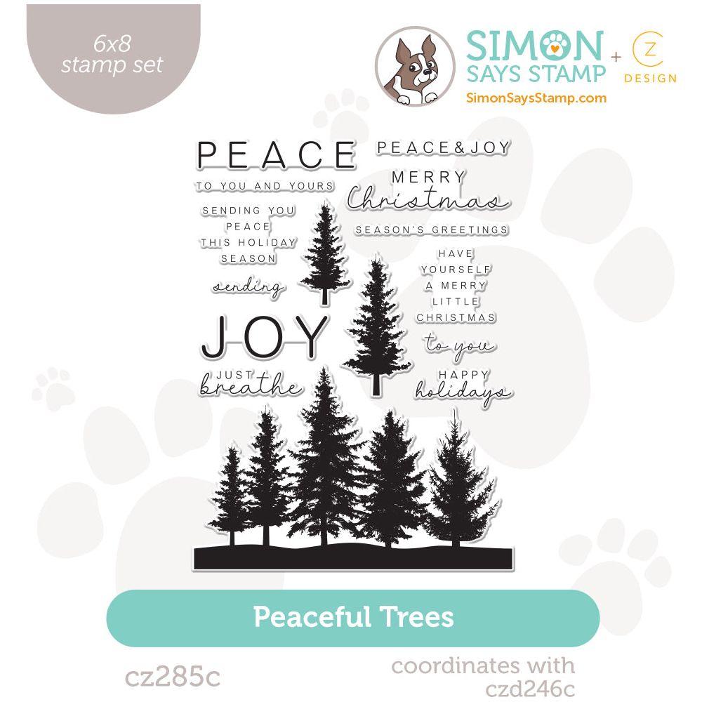 CZ Design Clear Stamps Peaceful Trees cz285c Stamptember