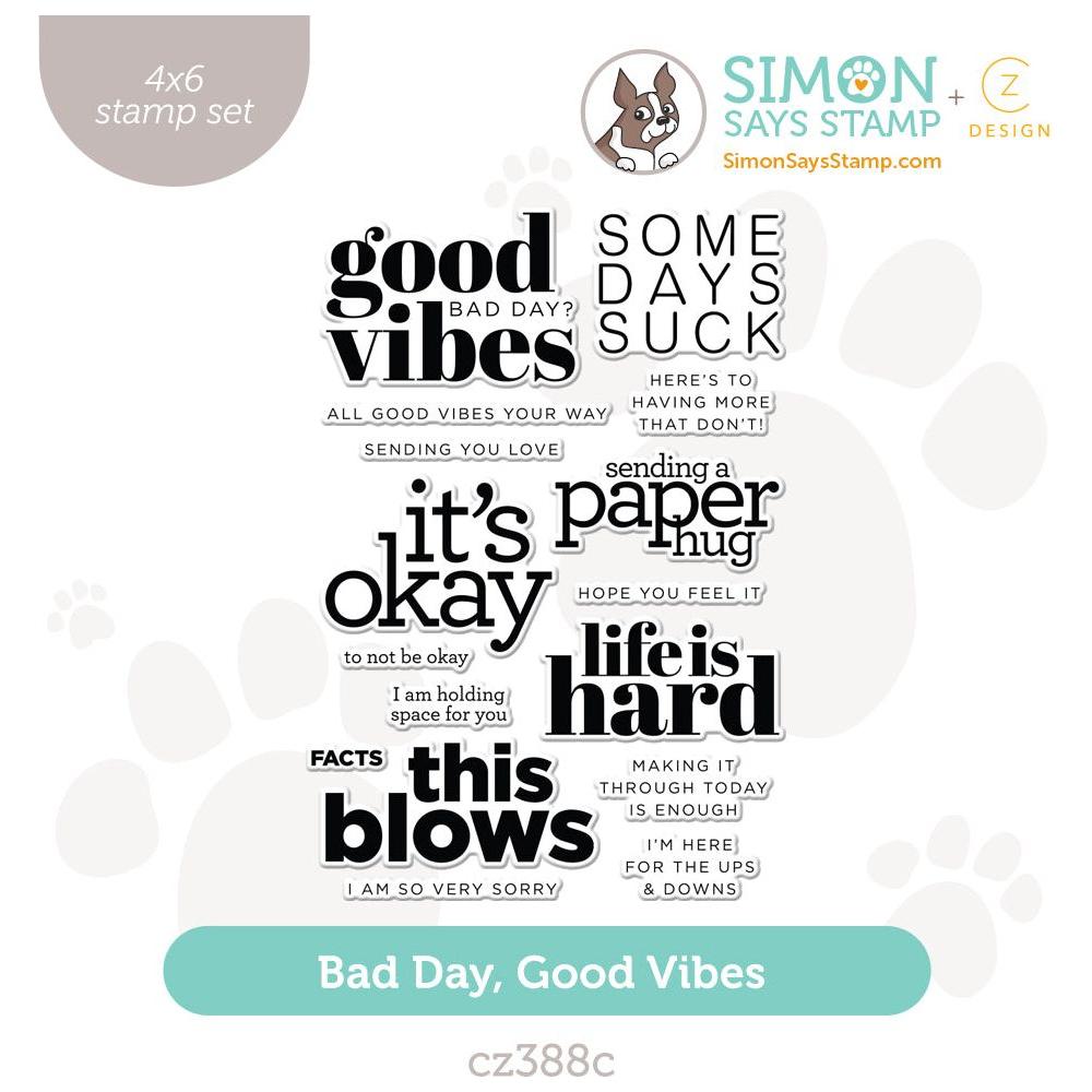 CZ Design Clear Stamps Bad Day Good Vibes cz388c Sunny Vibes