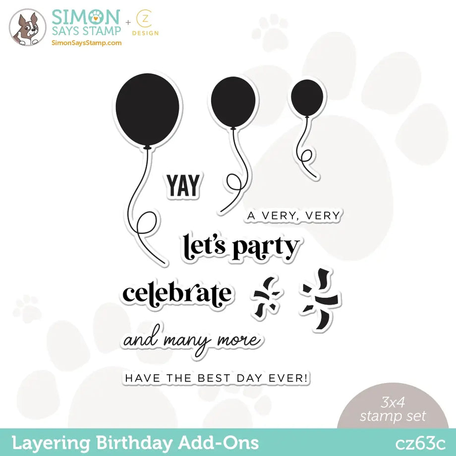 CZ Design Stencils Layering Birthday czt010 Out Of This World