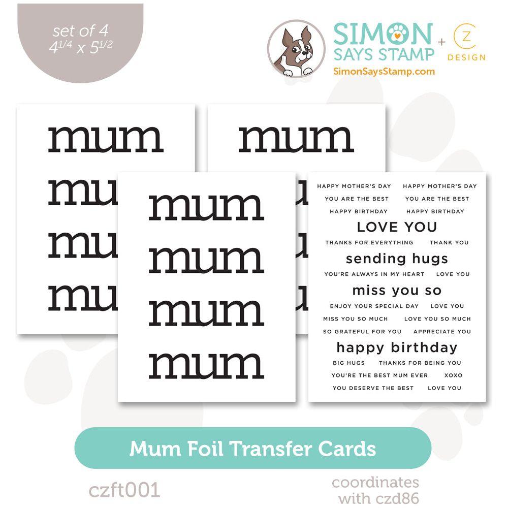 CZ Design Foil Transfer Cards Mum czft001 Be Bold