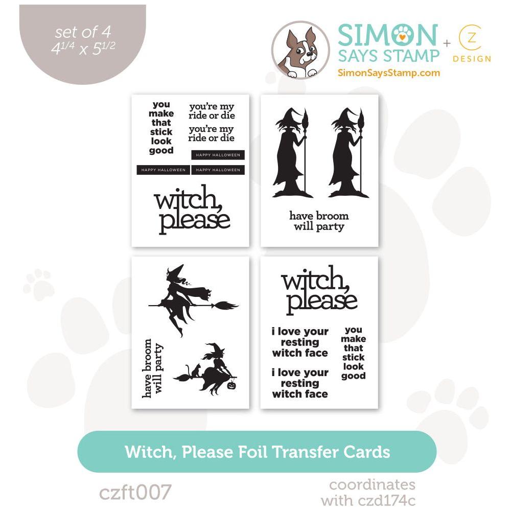 CZ Design Foil Transfer Cards Witch Please czft007 Cheering for You