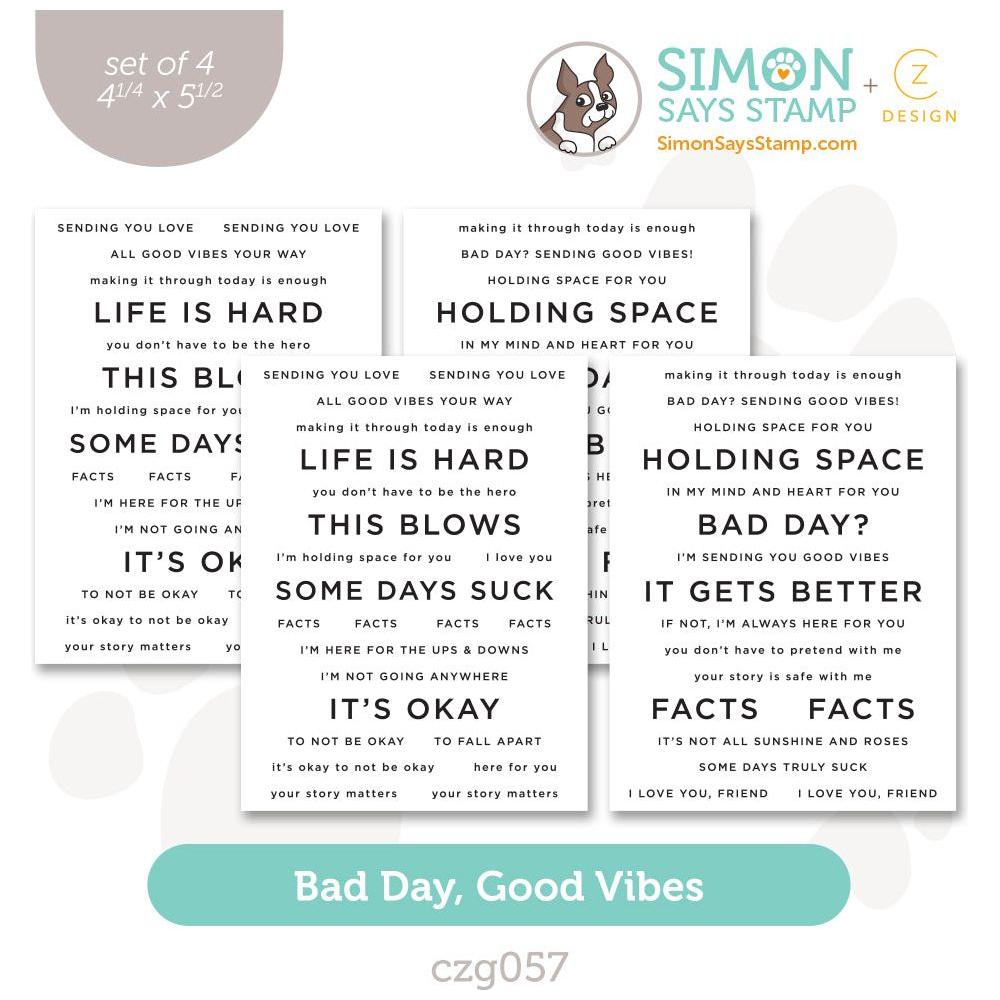 CZ Design Sentiment Strips Bad Day Good Vibes czg057 Sunny Vibes