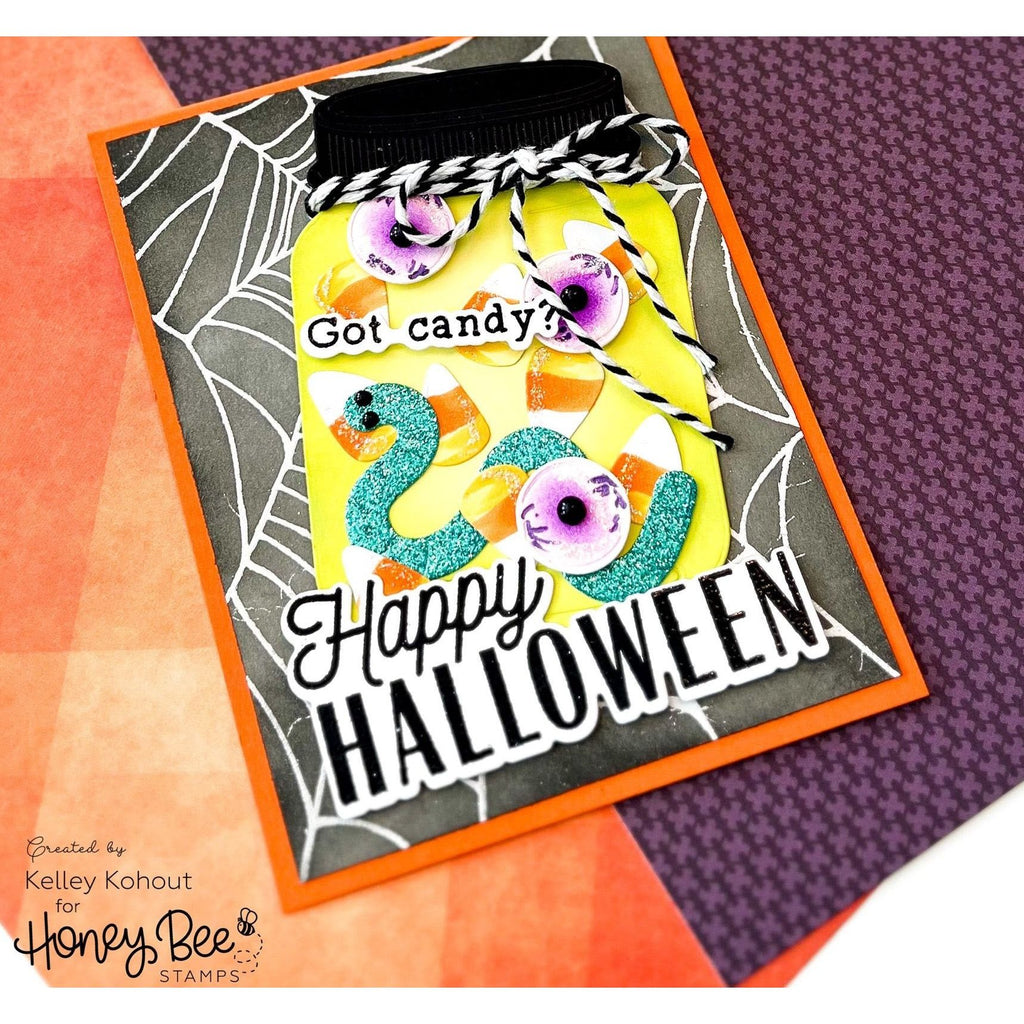 Honey Bee Mini Messages Sweets Clear Stamps hbst-502 Got Candy Halloween Card