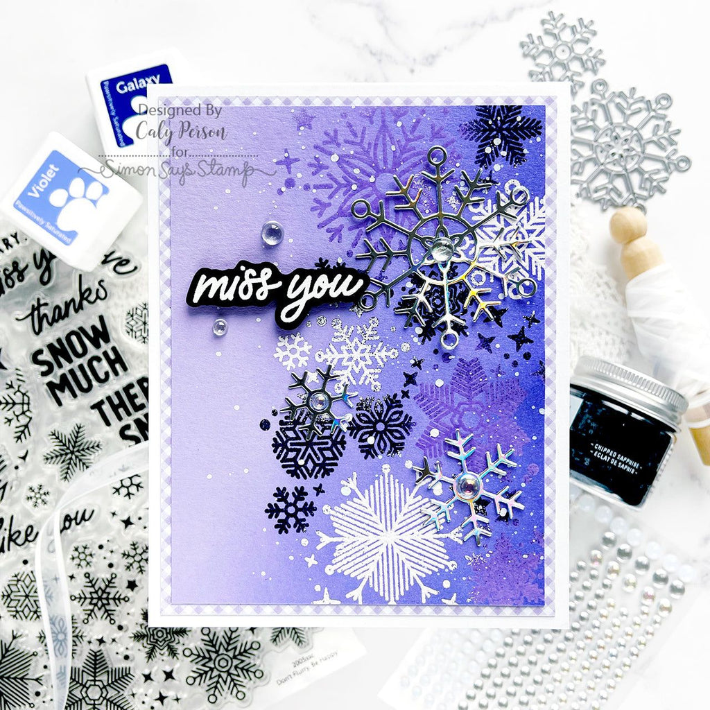 Simon Says Stamps And Dies Don't Flurry Be Happy Miss You Card | color-code:ALT01