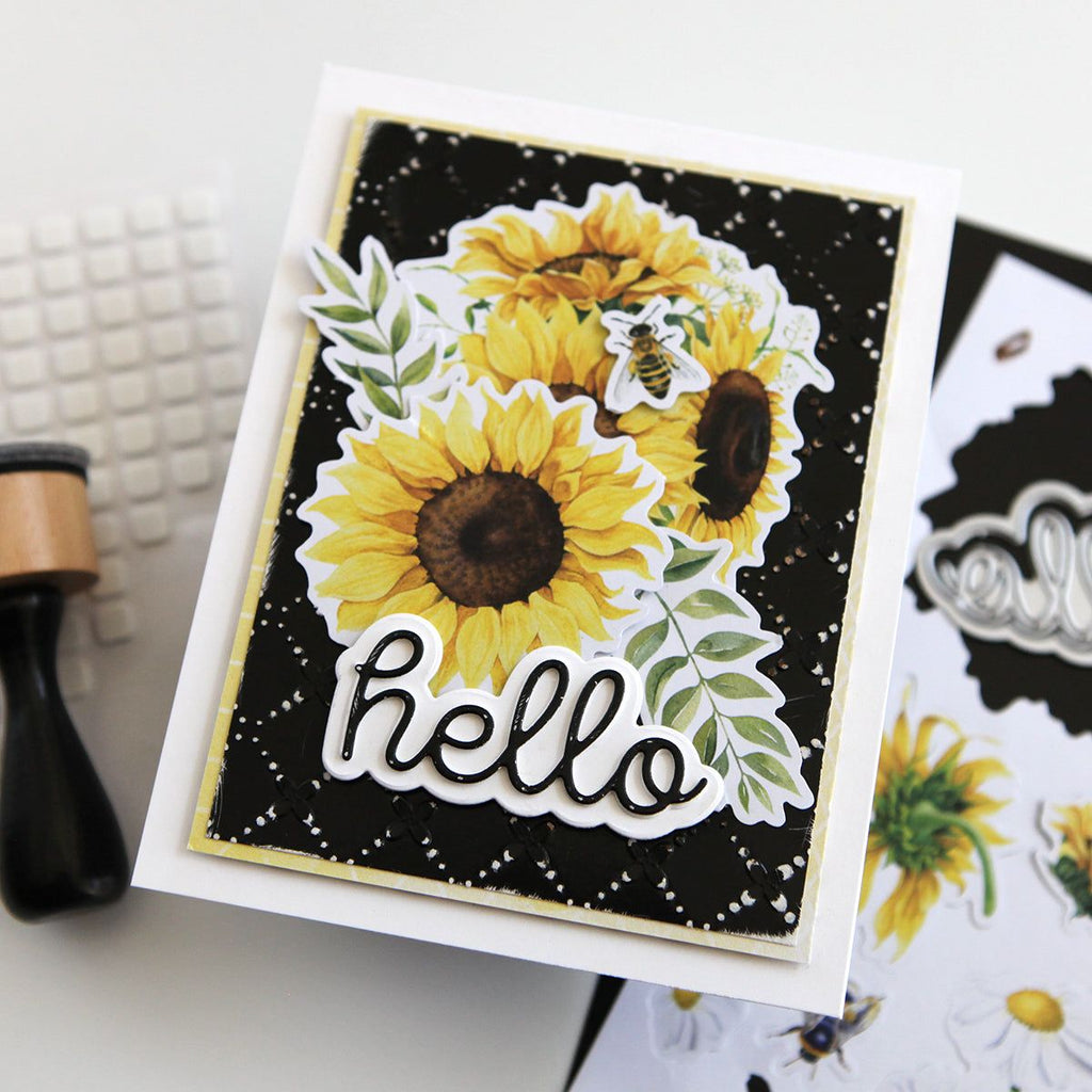 CZ Design Wafer Dies Scripty Hello czd208 Hello Card  | color-code:ALT04