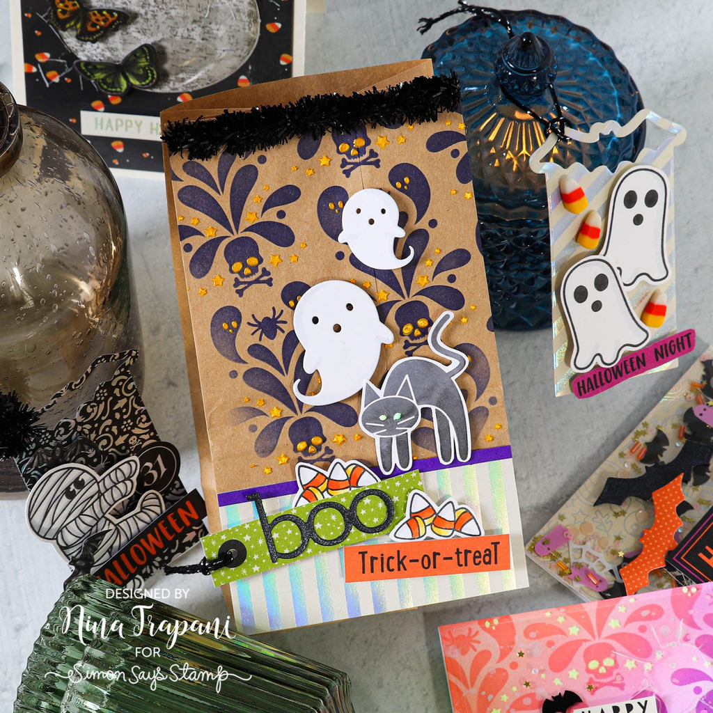 Simon Says Stamp Just Batty Wafer Dies sssd112924c Halloween Treat Bag | color-code:ALT03