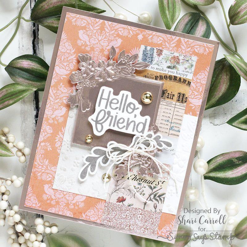 Simon Says Stamp Fresh Flower Happy Wafer Dies sssd112767c Hello Card | color-code:ALT01