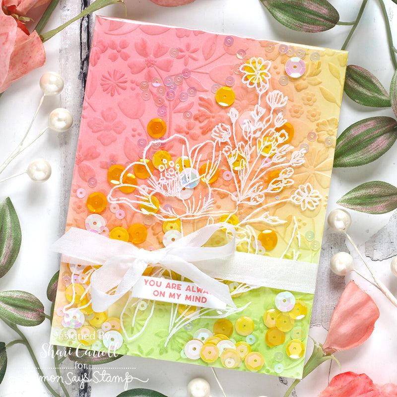 Simon Says Stamps And Dies Wild And Free Flowers set749wf Be Bold Thinking of You Card | color-code:ALT01