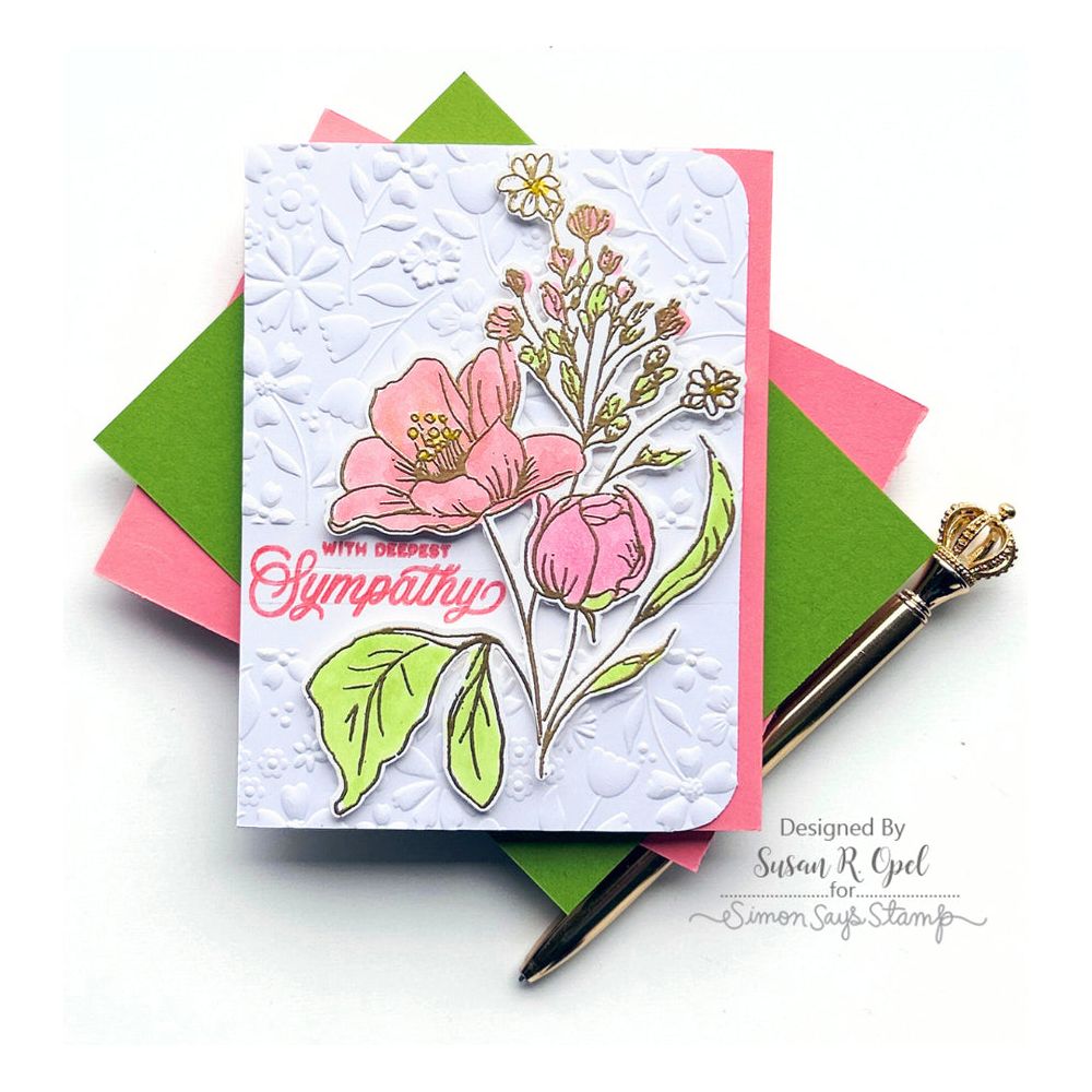 Simon Says Stamps And Dies Wild And Free Flowers set749wf Be Bold Sympathy Card