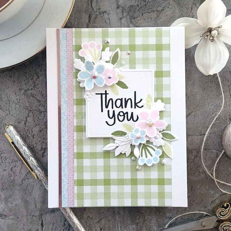 Simon Says Stamps and Dies Flower Happy set649fh Thank You Card | color-code:ALT05