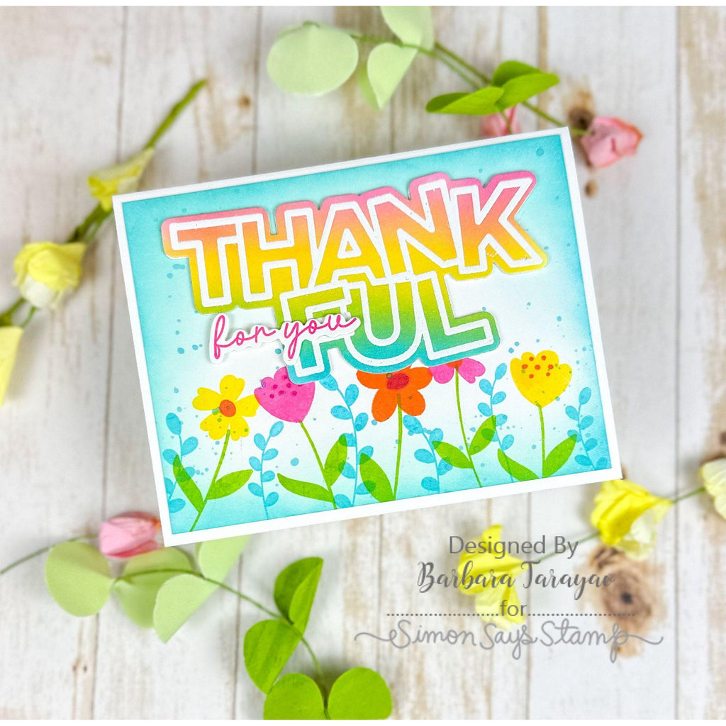 CZ Design Stamps and Dies Chunky Thankful Greetings set832ct Thankful Card | color-code:ALT03