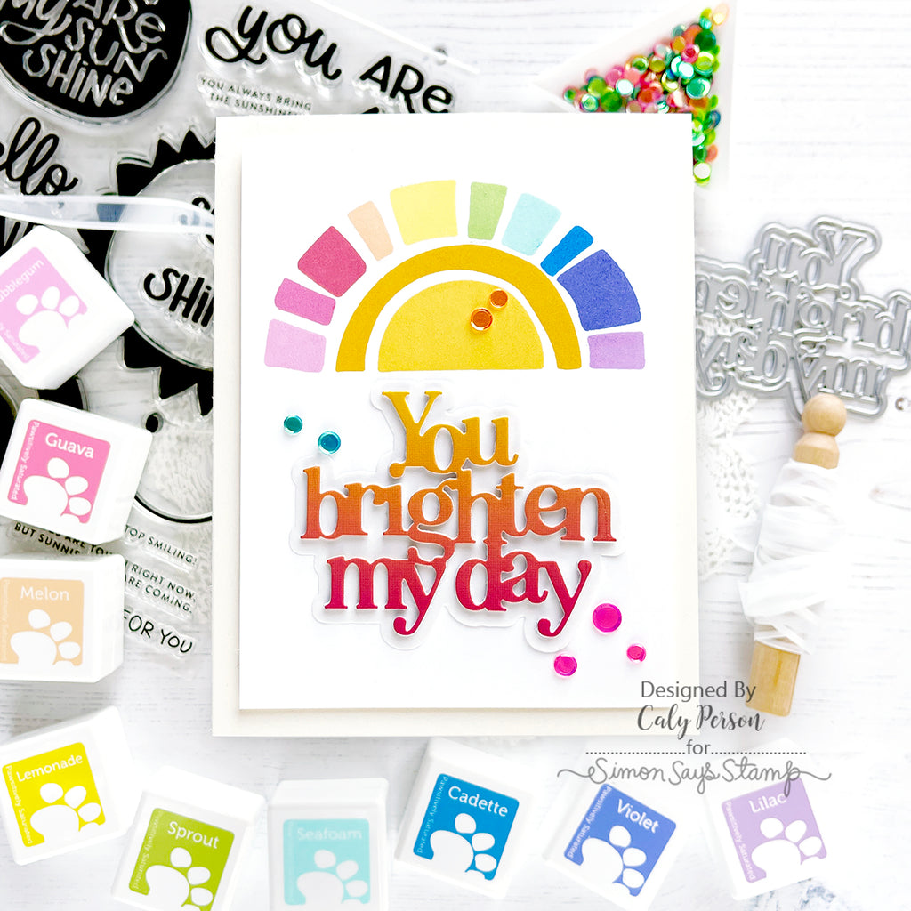 Simon Says Stamp You Brighten My Day Wafer Dies 1088sd You Brighten My Day Card | color-code:ALT01