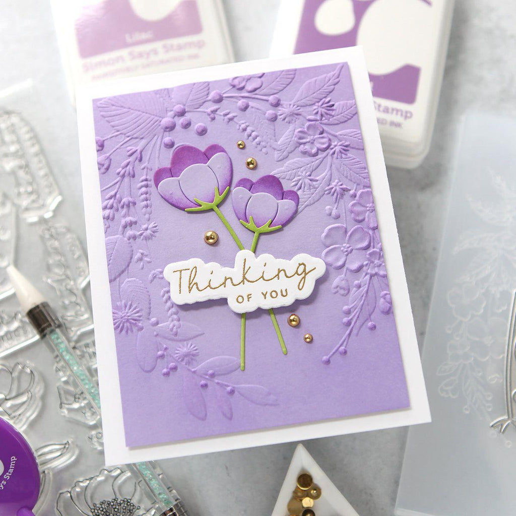 Simon Says Stamp Beautiful Buttercup Wafer Dies s926 Thinking of You Card | color-code:ALT01