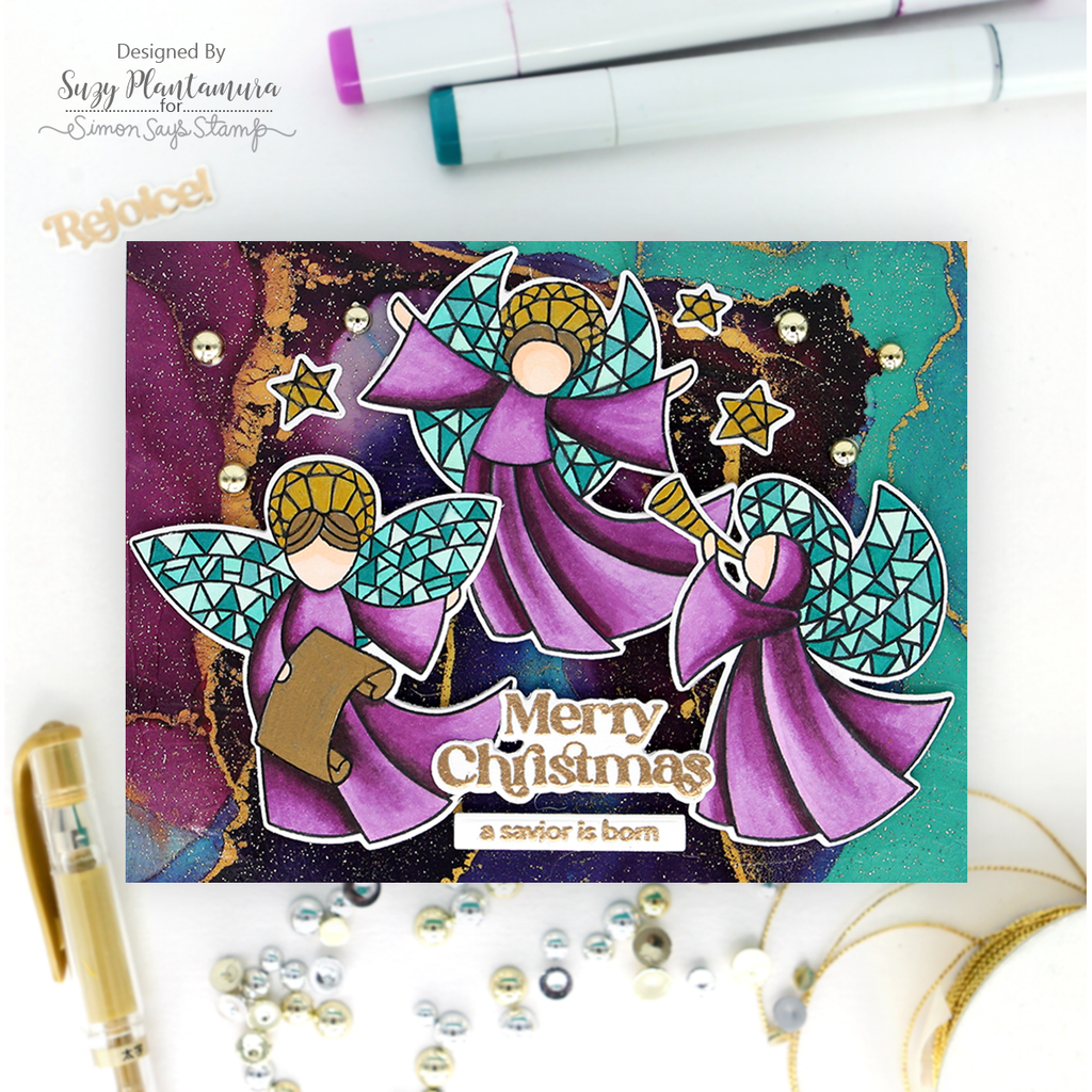 Simon Says Stamp Stained Glass Christmas Wafer Dies 1228sdc Christmas Card | color-code:ALT05