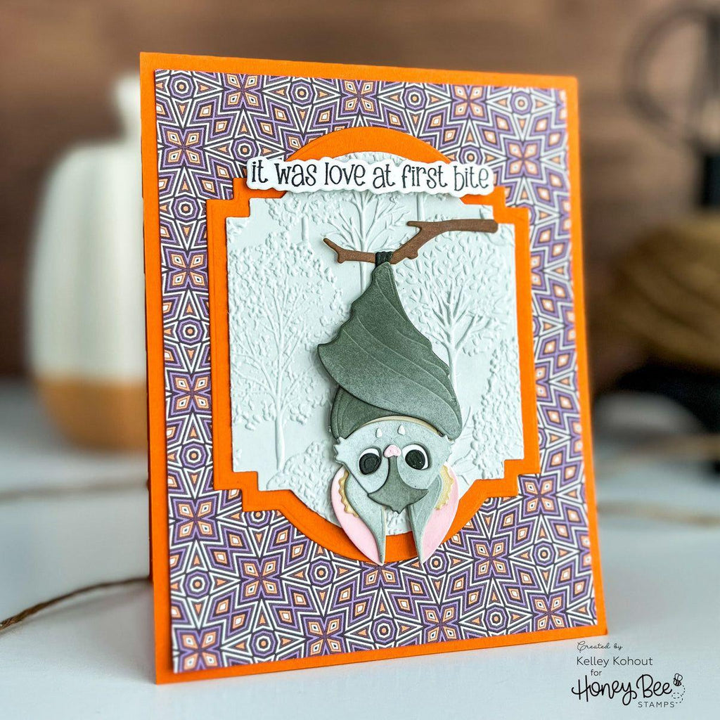 Honey Bee Sweet And Spooky 6 x 8.5 Paper Pad hbpa-059 Halloween Bat Card