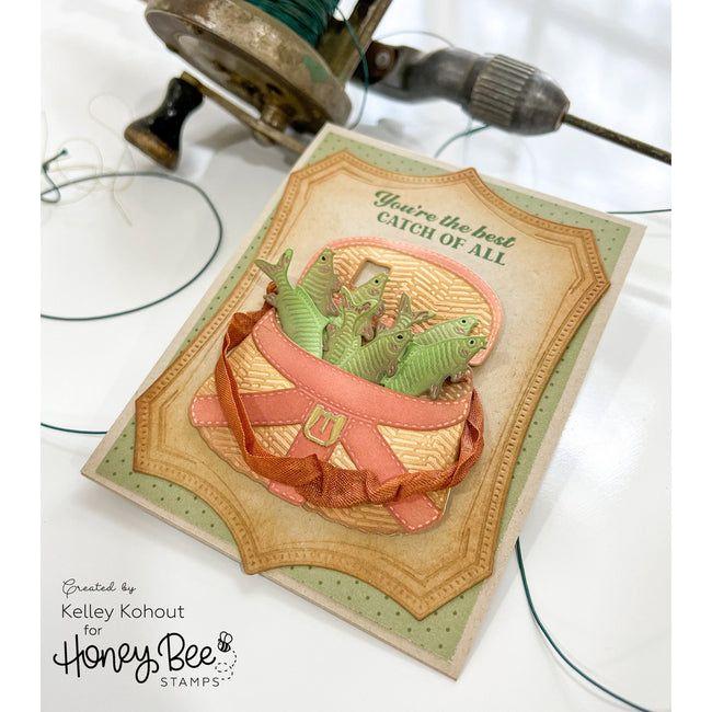 Honey Bee Vintage Creel Die Set hbds-creel best catch of all card