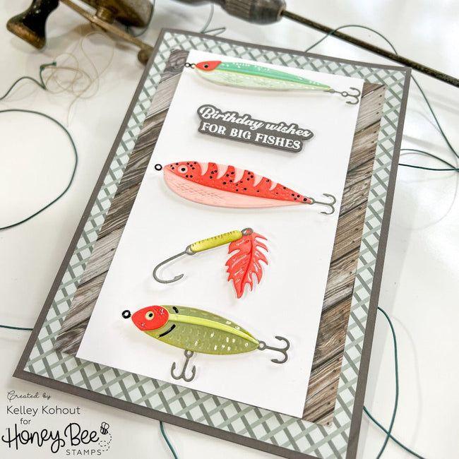 Honey Bee Lovely Layers Lures Die Set hbds-lllure Birthday wishes for big fishes