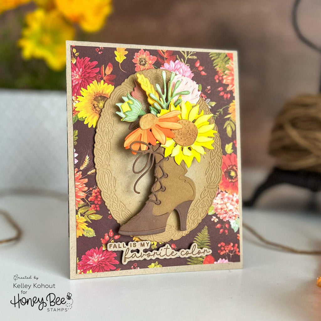 Honey Bee Blessings Of Fall Stamps And Dies Bundle Autumn Is My Favorite Color Card