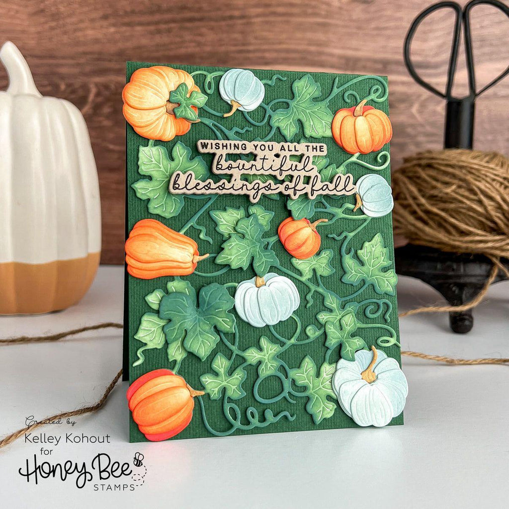 Honey Bee Bold Background Pumpkin Patch Dies hbds-bbpump Bountiful Blessings Card