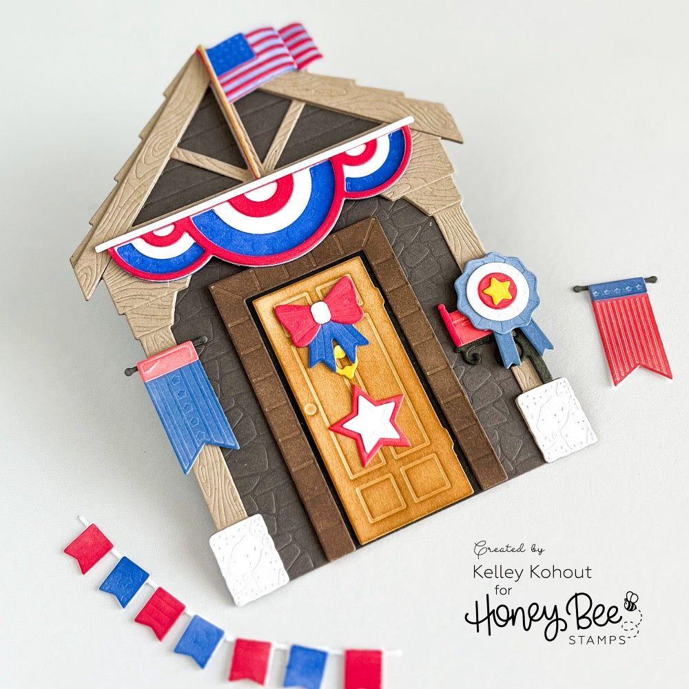 Honey Bee Lovely Layers Front Porch Summer Add-On Dies hbds-llfpsum Patriotic Home