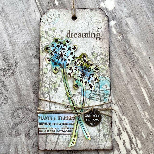 The Paper Artsy Alison Bomber Pressed Umbels Edition Cling Stamps eab41 dreaming