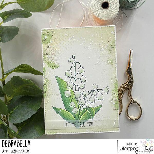 Stamping Bella Lily of the Valley Cling Stamp eb1244 floral card