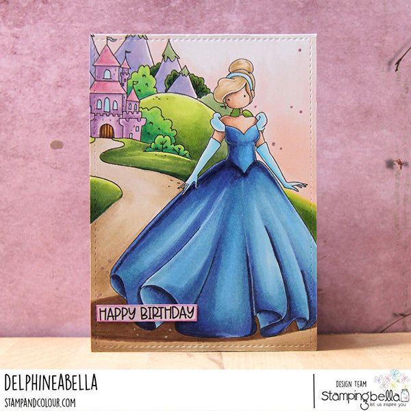 Stamping Bella Uptown Girl Cinderella Cling Stamp eb1281 happy birthday