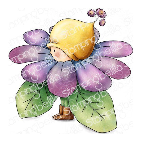 Stamping Bella Bundle Girl is a Flower Cling Stamp eb1296