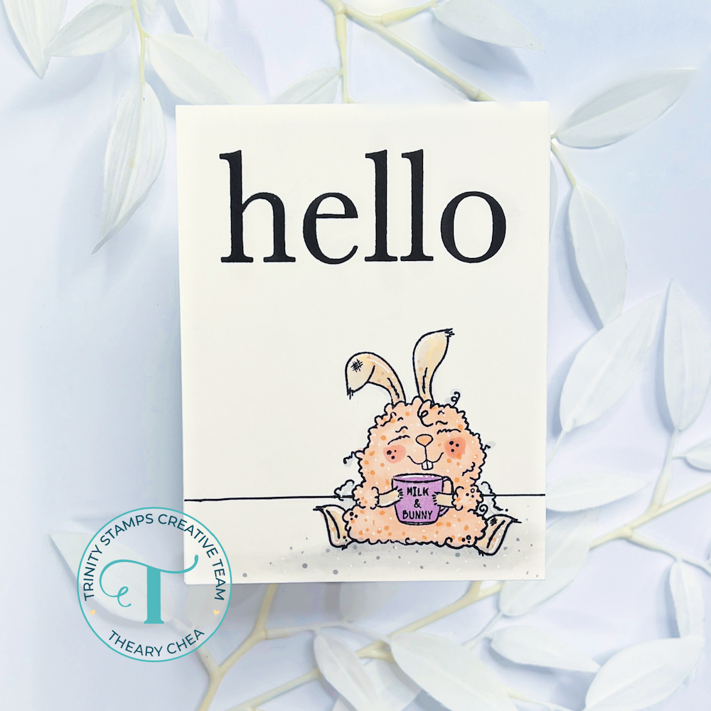 Trinity Stamps Dir-tea Bunny Clear Stamp Set tps-037 hello