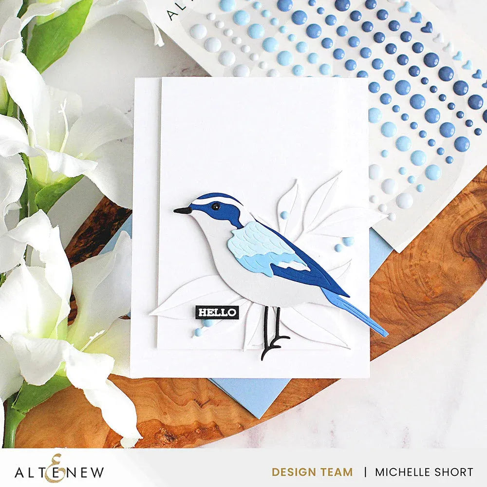 Altenew Northern Shore Enamel Dots alt10003 blue bird