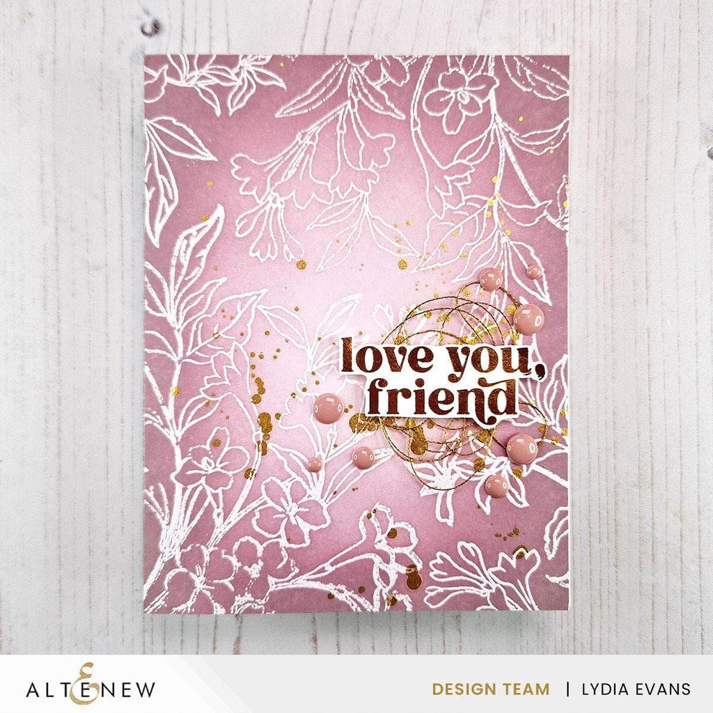 Altenew Sandy Blush Enamel Dots alt8795 love you friend