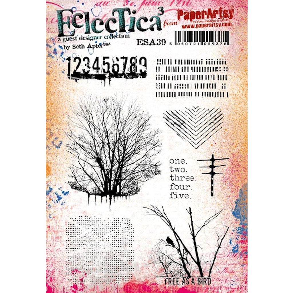 Paper Artsy Eclectica3 Seth Apter Cling Stamps esa39