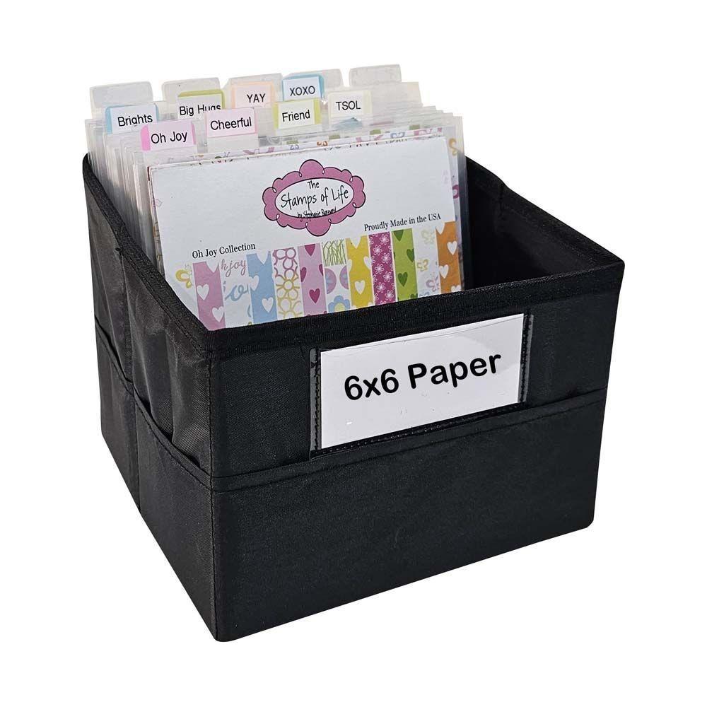 Totally Tiffany Black 6 x 6 Storage Cube ez-6x6-psc-blk with paper pads